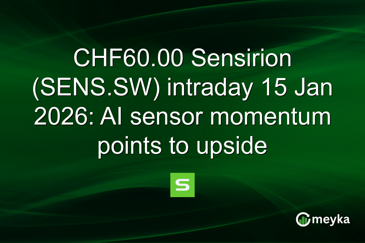 CHF60.00 Sensirion (SENS.SW) intraday 15 Jan 2026: AI sensor momentum points to upside