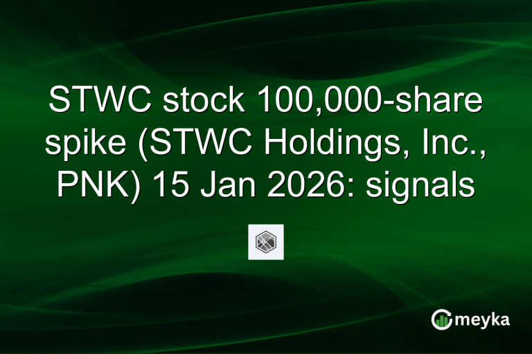 STWC stock 100,000-share spike (STWC Holdings, Inc., PNK) 15 Jan 2026: signals