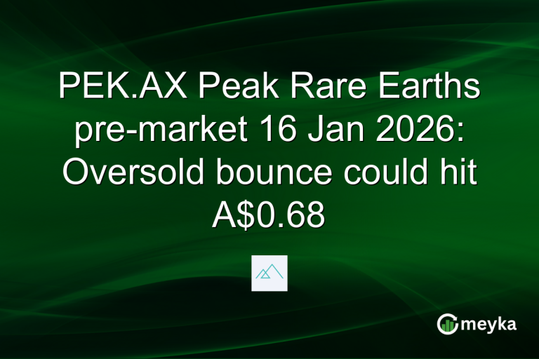 PEK.AX Peak Rare Earths pre-market 16 Jan 2026: Oversold bounce could hit A$0.68