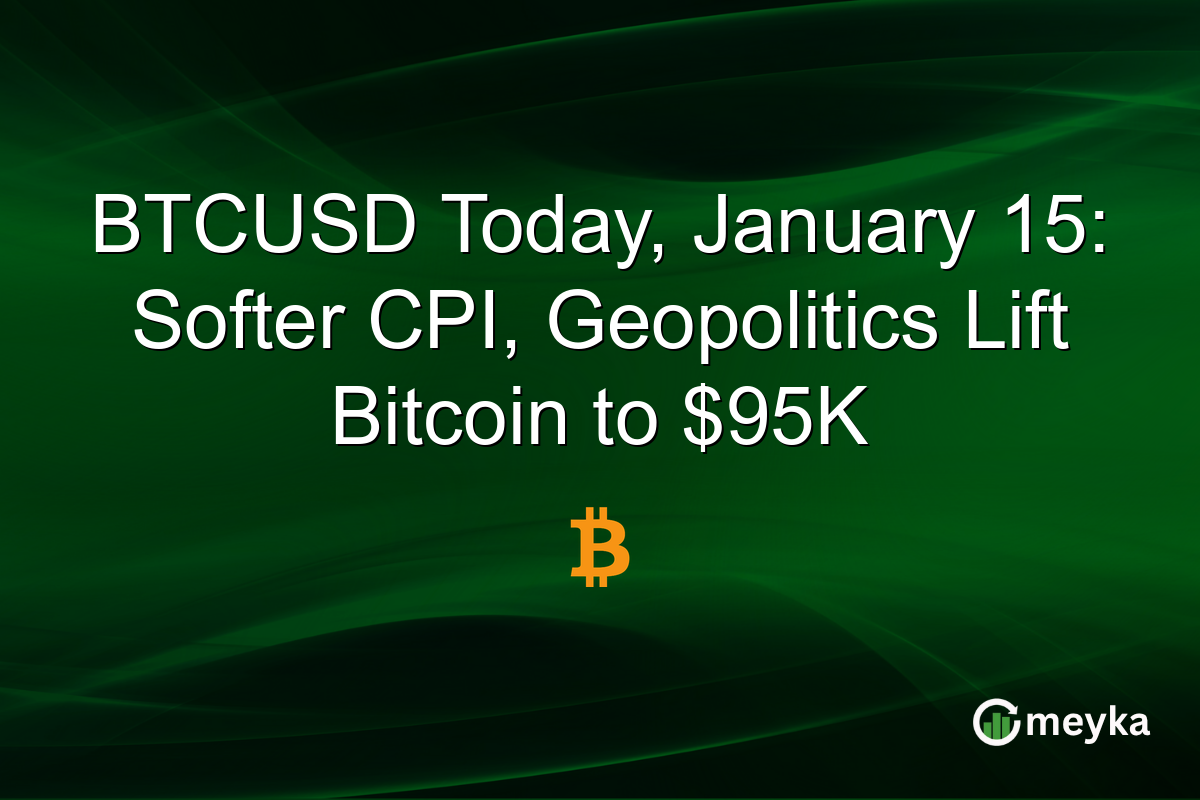 BTCUSD Today, January 15: Softer CPI, Geopolitics Lift Bitcoin to $95K