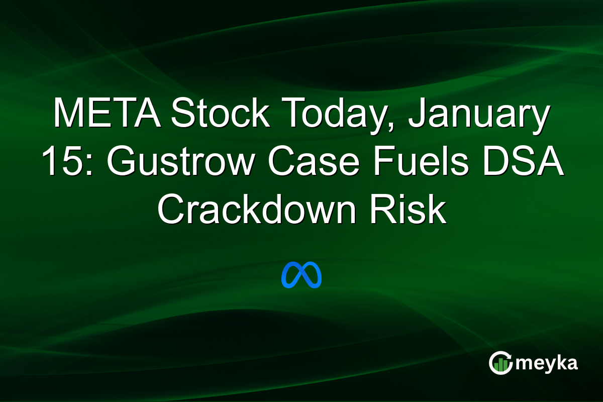 META Stock Today, January 15: Gustrow Case Fuels DSA Crackdown Risk