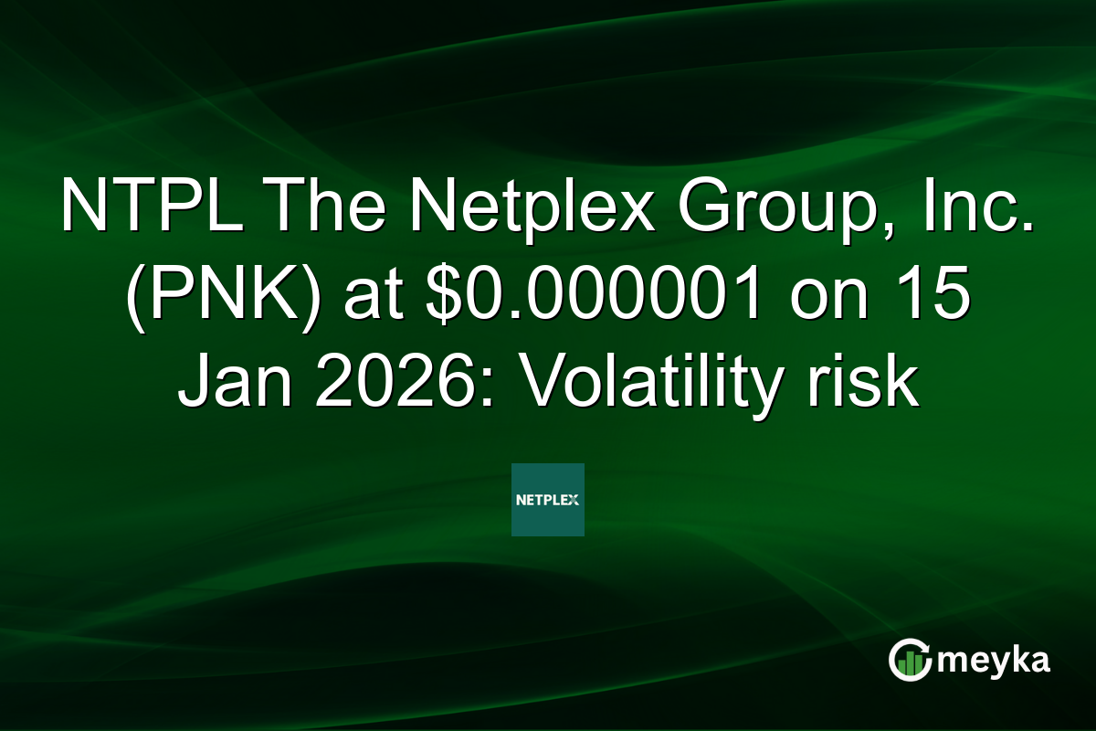 NTPL The Netplex Group, Inc. (PNK) at $0.000001 on 15 Jan 2026: Volatility risk