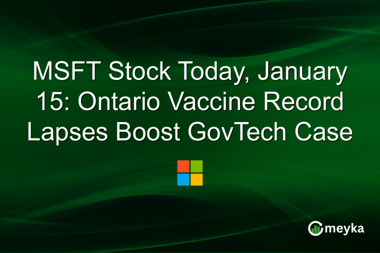 MSFT Stock Today, January 15: Ontario Vaccine Record Lapses Boost GovTech Case