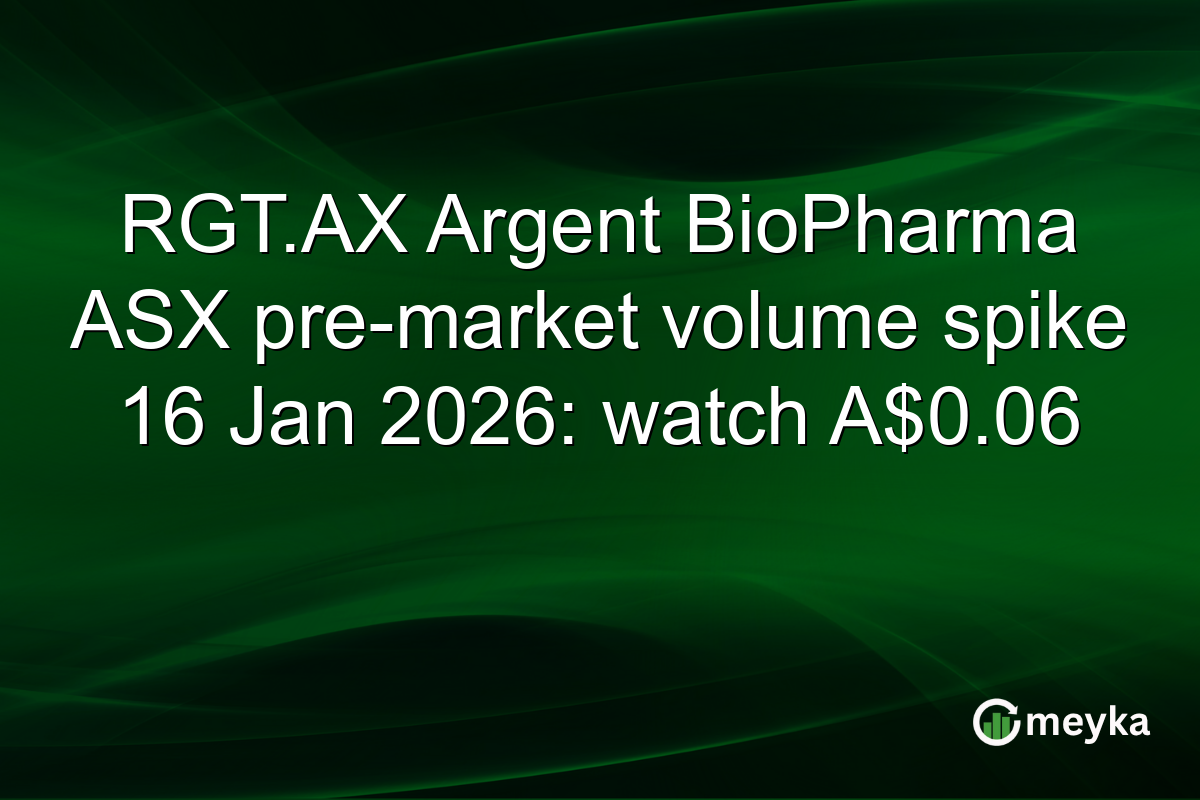 RGT.AX Argent BioPharma ASX pre-market volume spike 16 Jan 2026: watch A$0.06