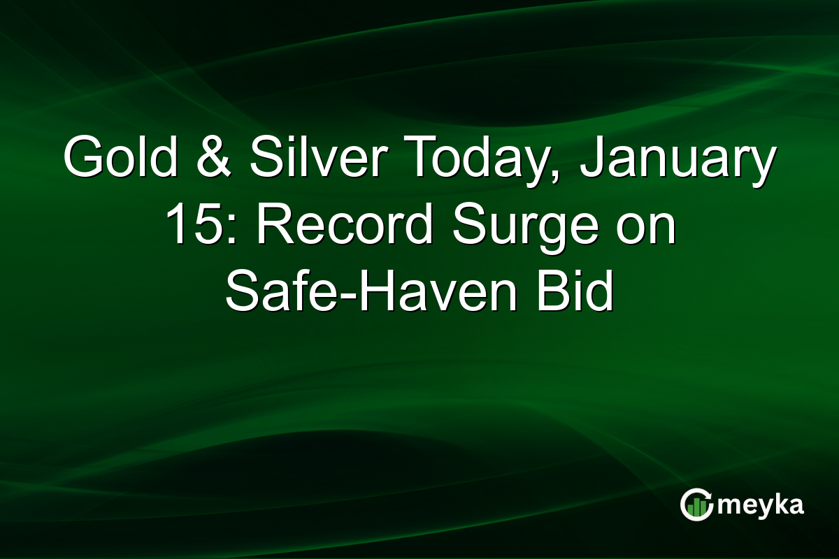 Gold & Silver Today, January 15: Record Surge on Safe-Haven Bid