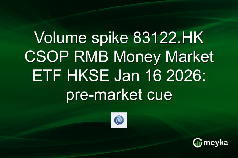 Volume spike 83122.HK CSOP RMB Money Market ETF HKSE Jan 16 2026: pre-market cue
