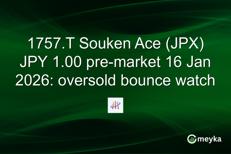 1757.T Souken Ace (JPX) JPY 1.00 pre-market 16 Jan 2026: oversold bounce watch