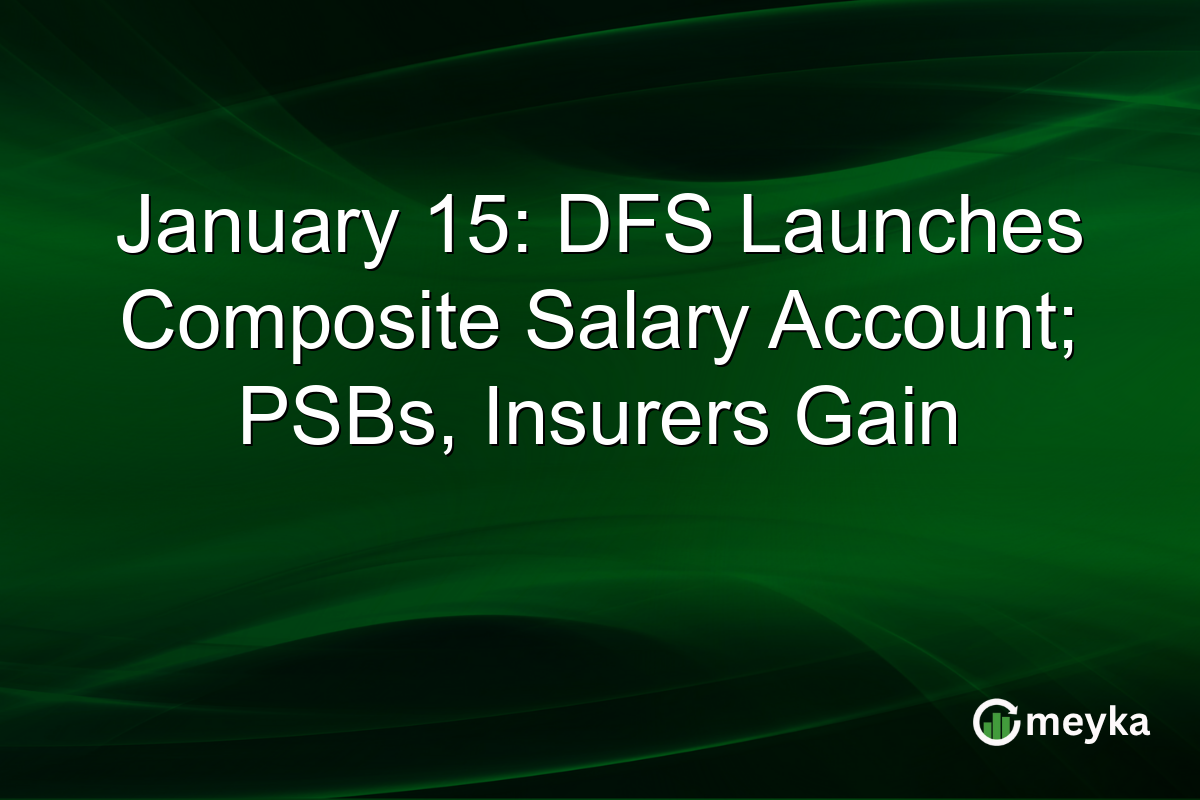 January 15: DFS Launches Composite Salary Account; PSBs, Insurers Gain