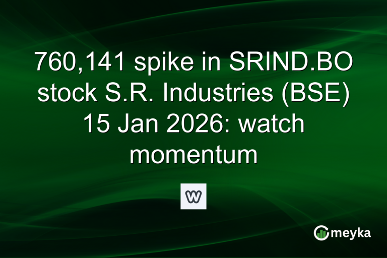 760,141 spike in SRIND.BO stock S.R. Industries (BSE) 15 Jan 2026: watch momentum