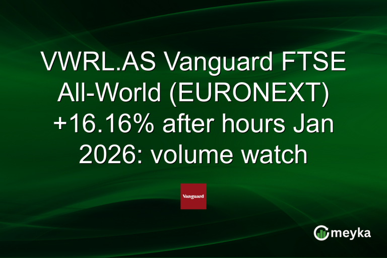 VWRL.AS Vanguard FTSE All-World (EURONEXT) +16.16% after hours Jan 2026: volume watch