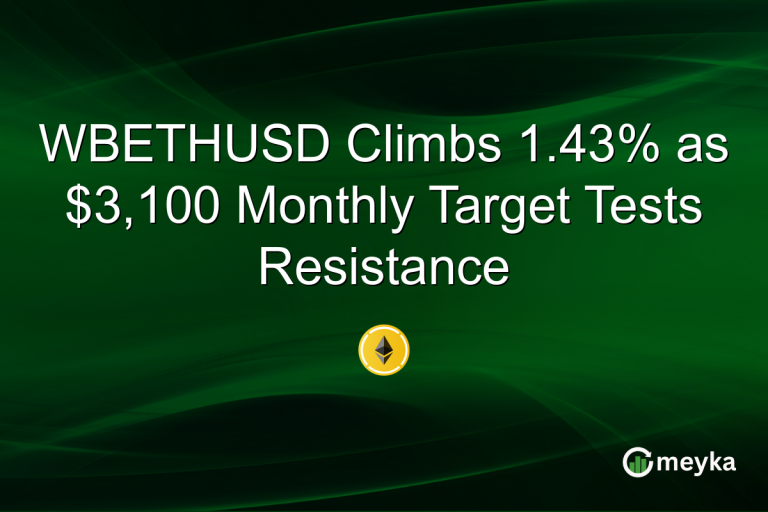WBETHUSD Climbs 1.43% as $3,100 Monthly Target Tests Resistance