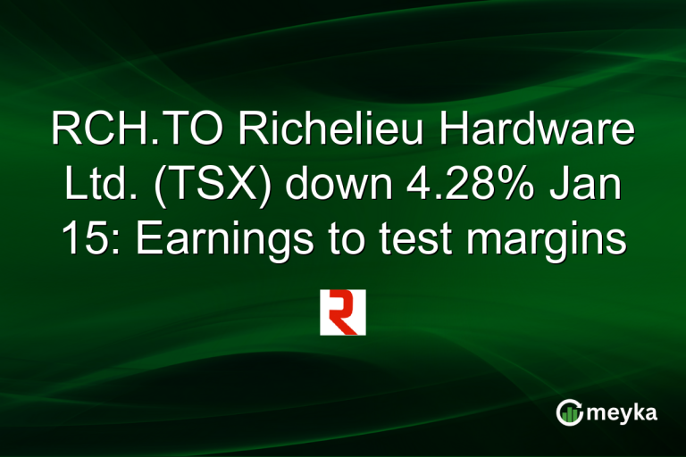 RCH.TO Richelieu Hardware Ltd. (TSX) down 4.28% Jan 15: Earnings to test margins