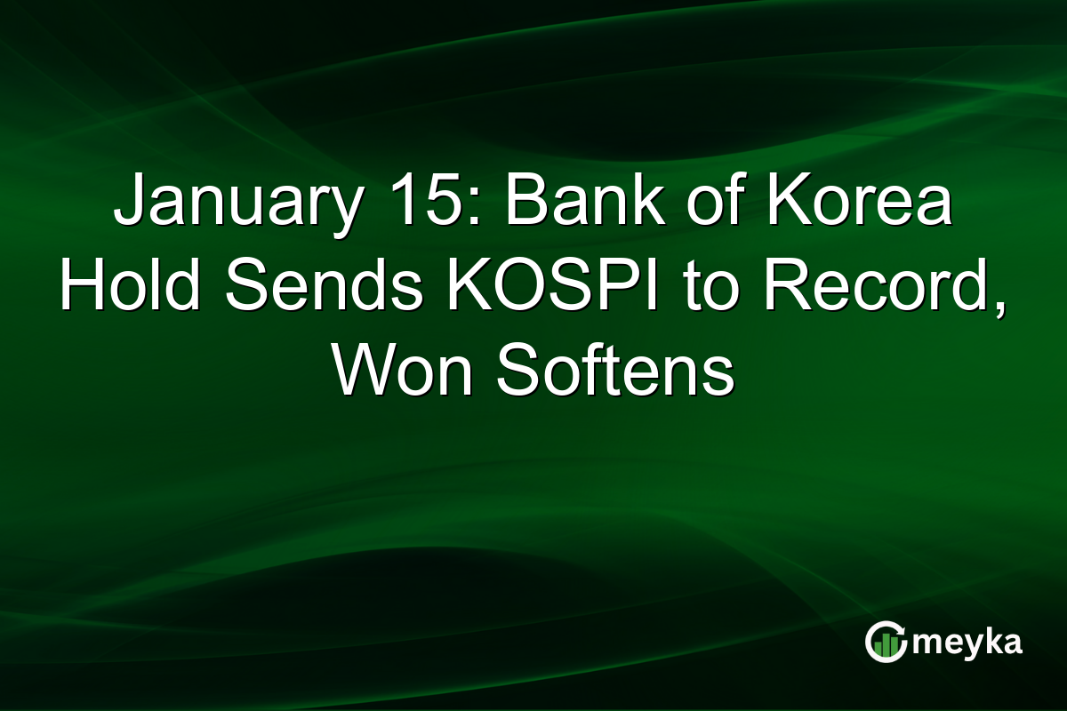January 15: Bank of Korea Hold Sends KOSPI to Record, Won Softens