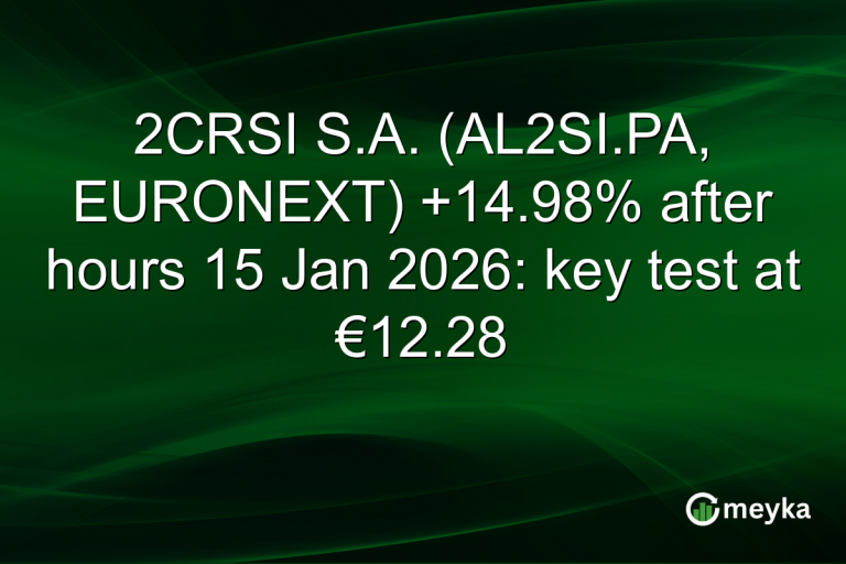 2CRSI S.A. (AL2SI.PA, EURONEXT) +14.98% after hours 15 Jan 2026: key test at €12.28