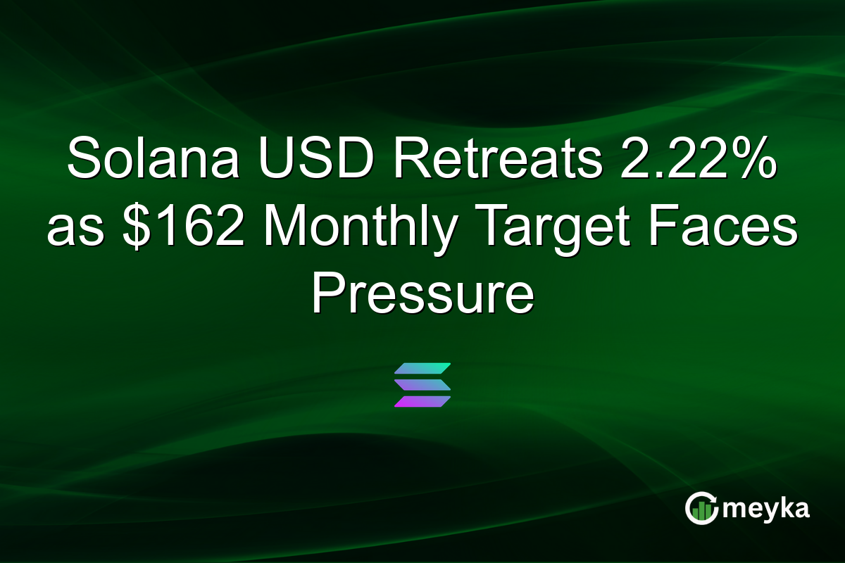 Solana USD Retreats 2.22% as $162 Monthly Target Faces Pressure
