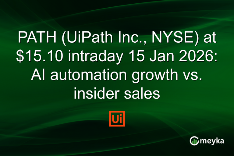 PATH (UiPath Inc., NYSE) at $15.10 intraday 15 Jan 2026: AI automation growth vs. insider sales