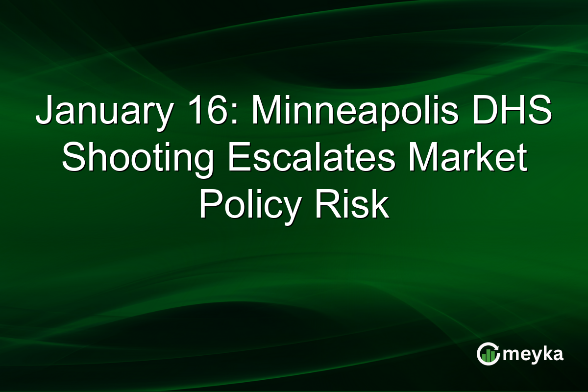 January 16: Minneapolis DHS Shooting Escalates Market Policy Risk