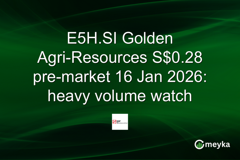 E5H.SI Golden Agri-Resources S$0.28 pre-market 16 Jan 2026: heavy volume watch