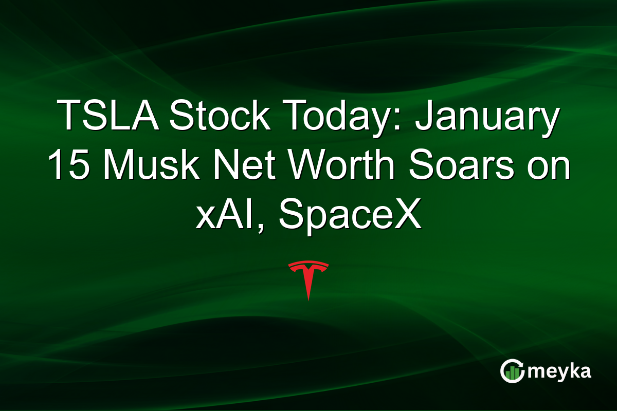 TSLA Stock Today: January 15 Musk Net Worth Soars on xAI, SpaceX