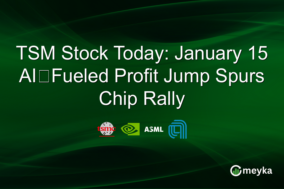 TSM Stock Today: January 15 AI‑Fueled Profit Jump Spurs Chip Rally