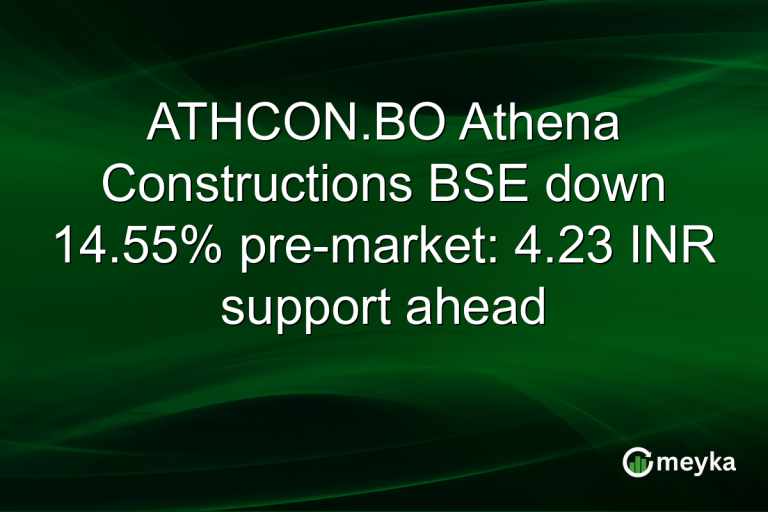 ATHCON.BO Athena Constructions BSE down 14.55% pre-market: 4.23 INR support ahead