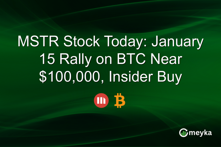 MSTR Stock Today: January 15 Rally on BTC Near $100,000, Insider Buy