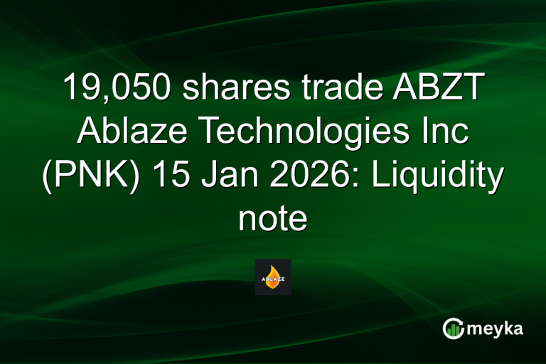 19,050 shares trade ABZT Ablaze Technologies Inc (PNK) 15 Jan 2026: Liquidity note