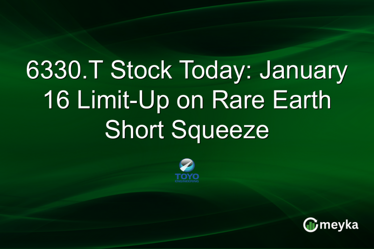 6330.T Stock Today: January 16 Limit-Up on Rare Earth Short Squeeze