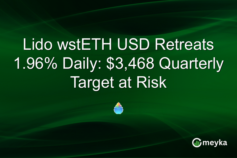 Lido wstETH USD Retreats 1.96% Daily: $3,468 Quarterly Target at Risk