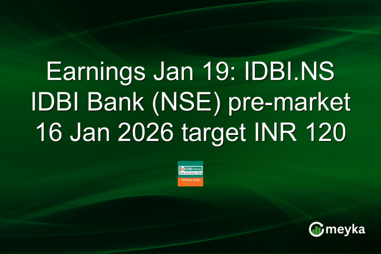 Earnings Jan 19: IDBI.NS IDBI Bank (NSE) pre-market 16 Jan 2026 target INR 120