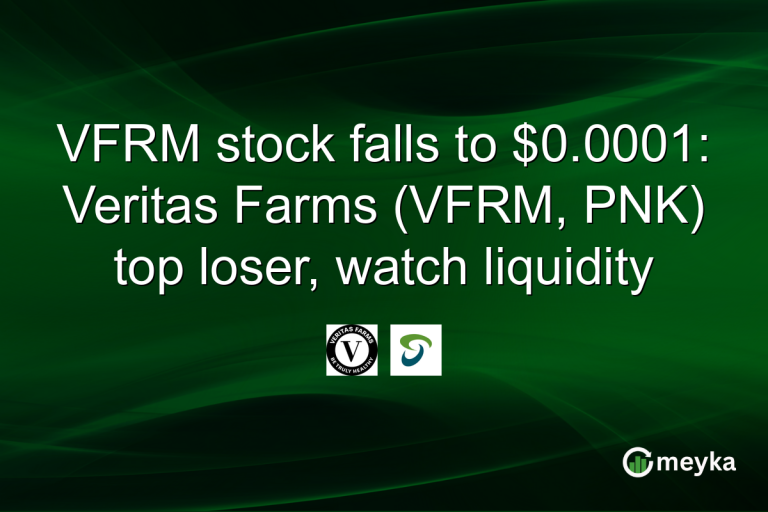 VFRM stock falls to $0.0001: Veritas Farms (VFRM, PNK) top loser, watch liquidity