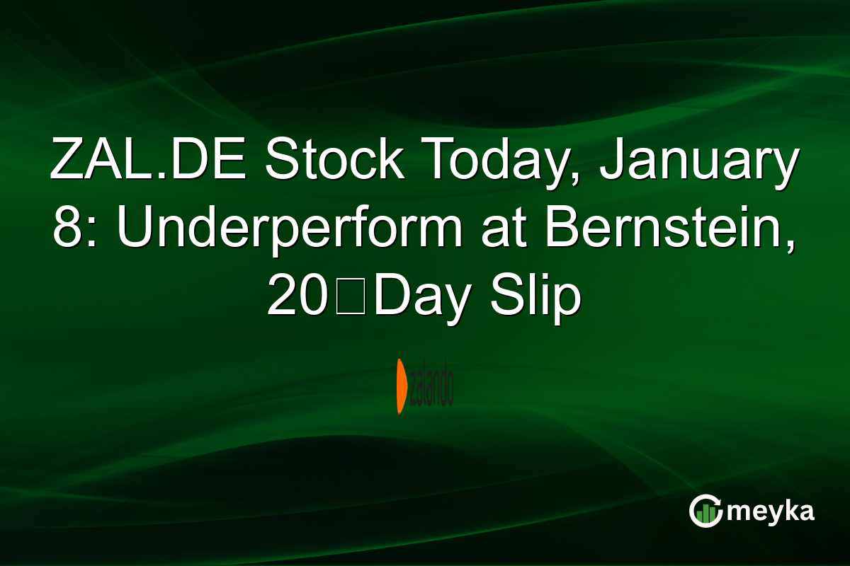 ZAL.DE Stock Today, January 8: Underperform at Bernstein, 20‑Day Slip