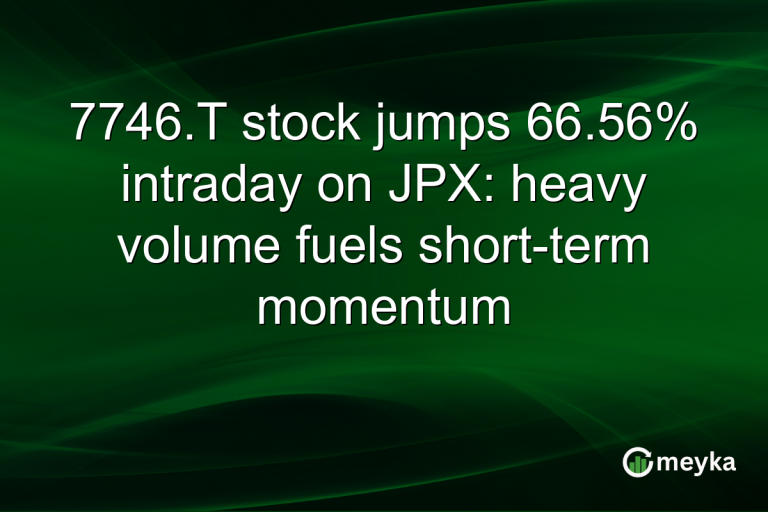 7746.T stock jumps 66.56% intraday on JPX: heavy volume fuels short-term momentum
