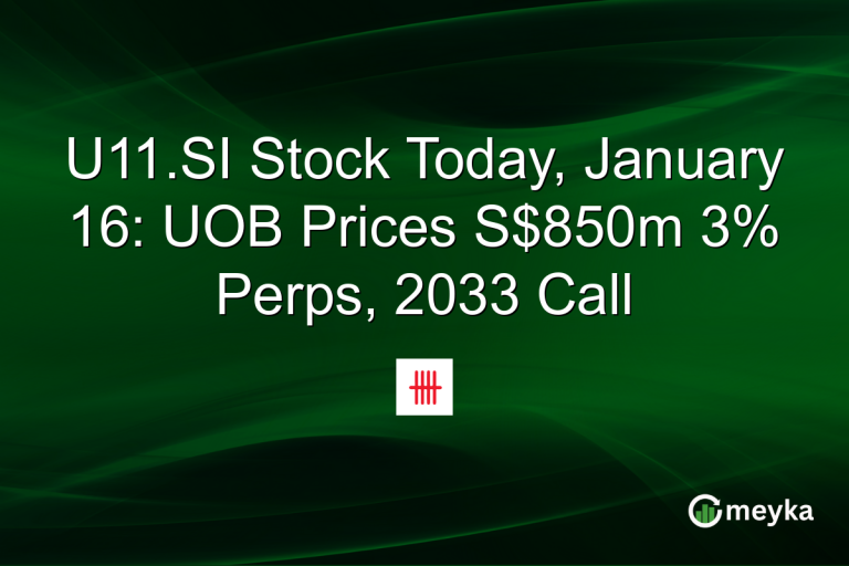U11.SI Stock Today, January 16: UOB Prices S$850m 3% Perps, 2033 Call