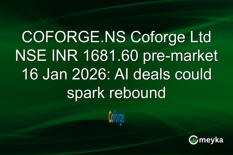 COFORGE.NS Coforge Ltd NSE INR 1681.60 pre-market 16 Jan 2026: AI deals could spark rebound