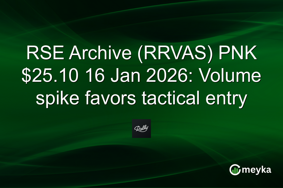 RSE Archive (RRVAS) PNK $25.10 16 Jan 2026: Volume spike favors tactical entry