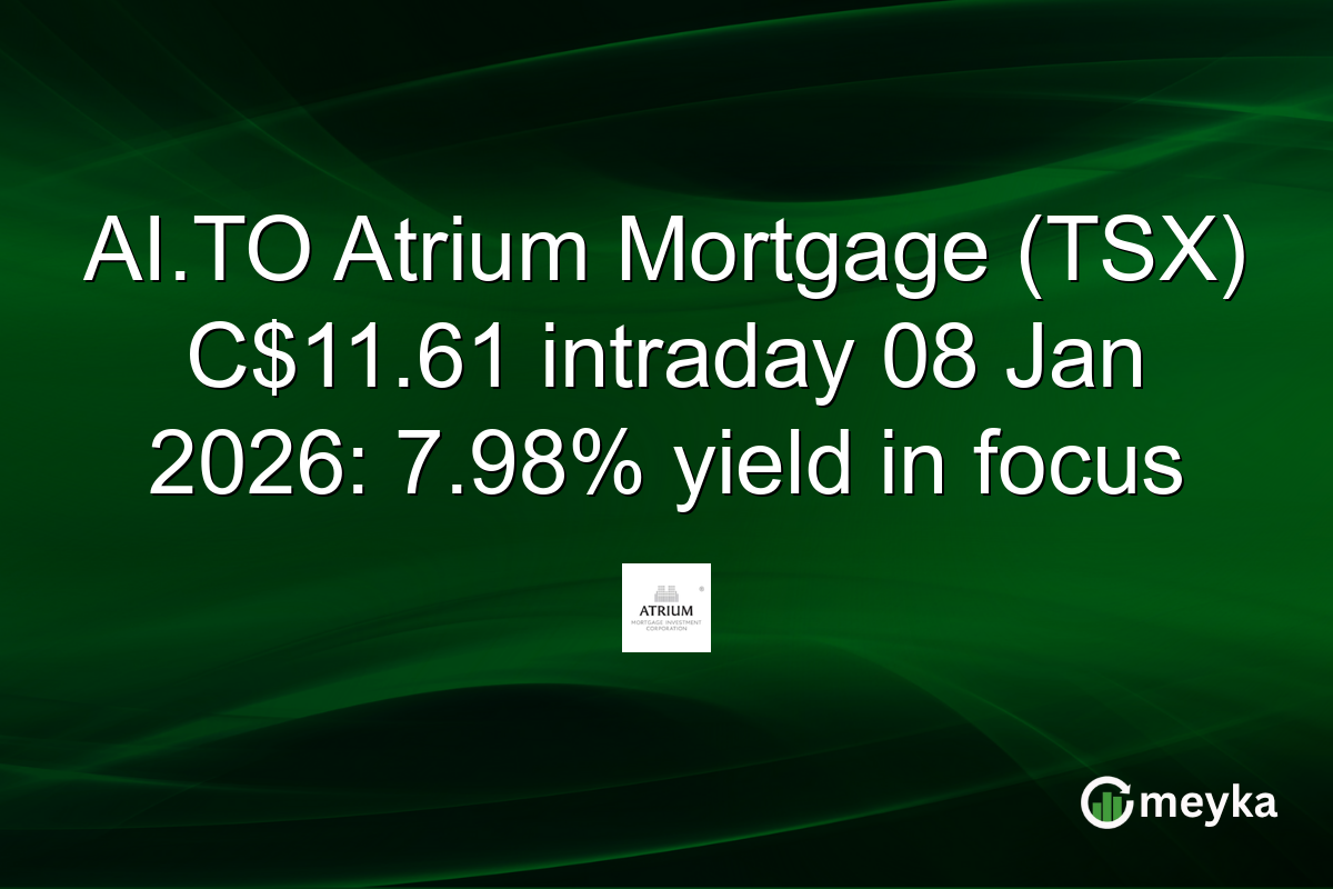 AI.TO Atrium Mortgage (TSX) C$11.61 intraday 08 Jan 2026: 7.98% yield in focus