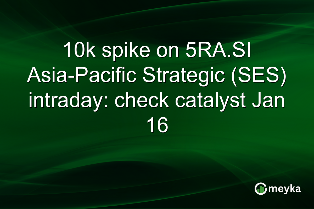 10k spike on 5RA.SI Asia-Pacific Strategic (SES) intraday: check catalyst Jan 16