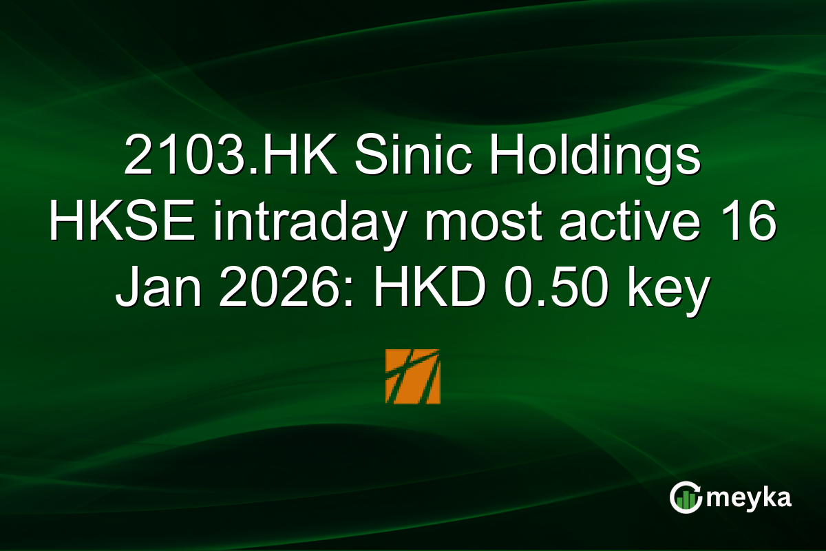 2103.HK Sinic Holdings HKSE intraday most active 16 Jan 2026: HKD 0.50 key