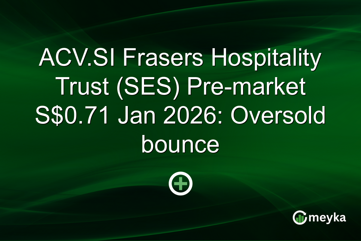 ACV.SI Frasers Hospitality Trust (SES) Pre-market S$0.71 Jan 2026: Oversold bounce