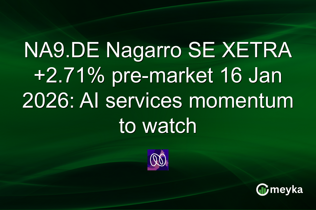 NA9.DE Nagarro SE XETRA +2.71% pre-market 16 Jan 2026: AI services momentum to watch