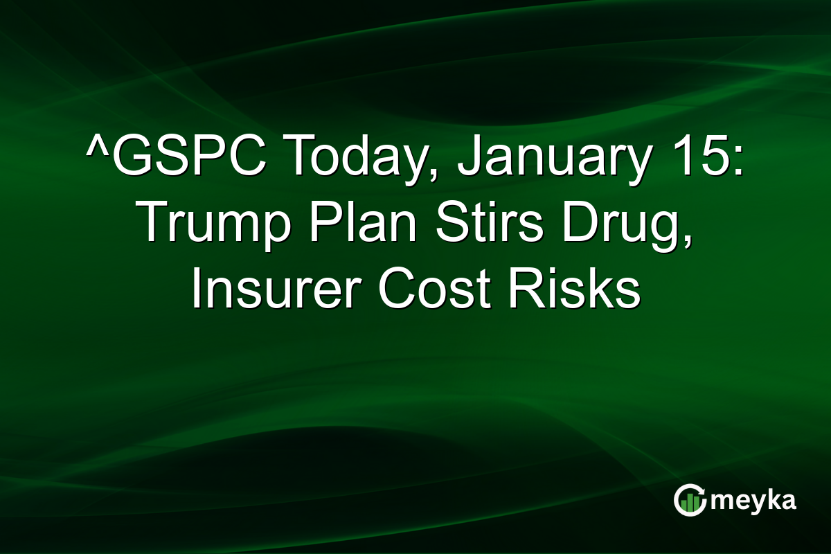 ^GSPC Today, January 15: Trump Plan Stirs Drug, Insurer Cost Risks