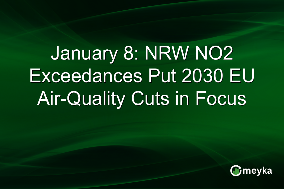 January 8: NRW NO2 Exceedances Put 2030 EU Air-Quality Cuts in Focus