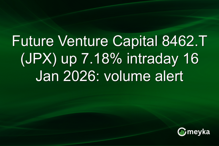 Future Venture Capital 8462.T (JPX) up 7.18% intraday 16 Jan 2026: volume alert