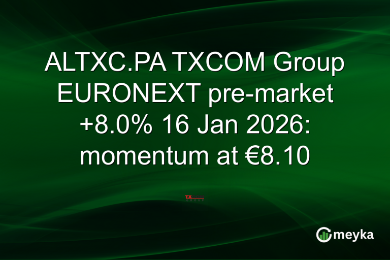 ALTXC.PA TXCOM Group EURONEXT pre-market +8.0% 16 Jan 2026: momentum at €8.10