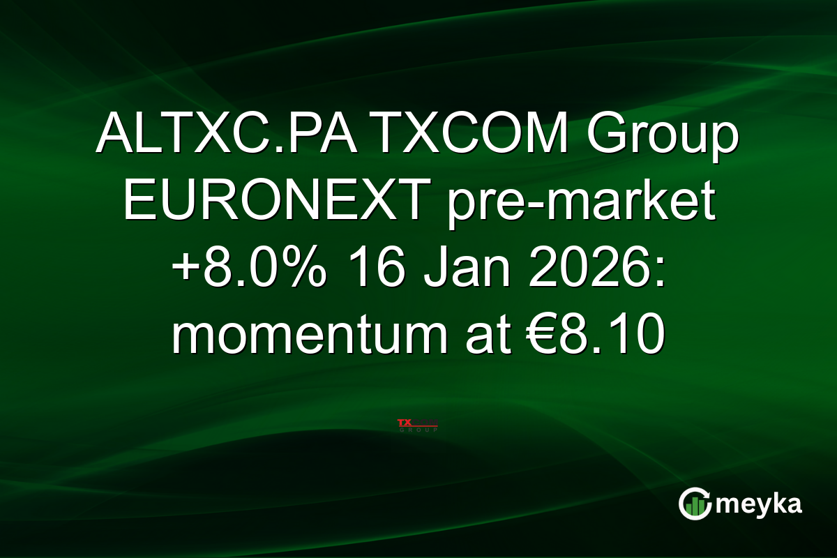ALTXC.PA TXCOM Group EURONEXT pre-market +8.0% 16 Jan 2026: momentum at €8.10
