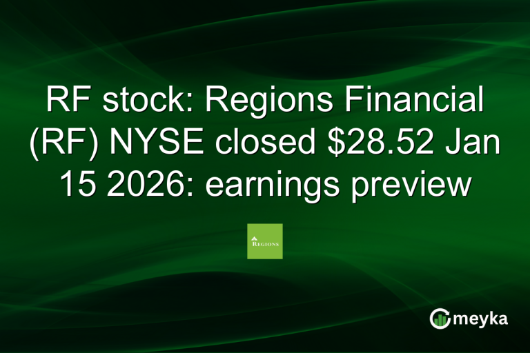 RF stock: Regions Financial (RF) NYSE closed $28.52 Jan 15 2026: earnings preview