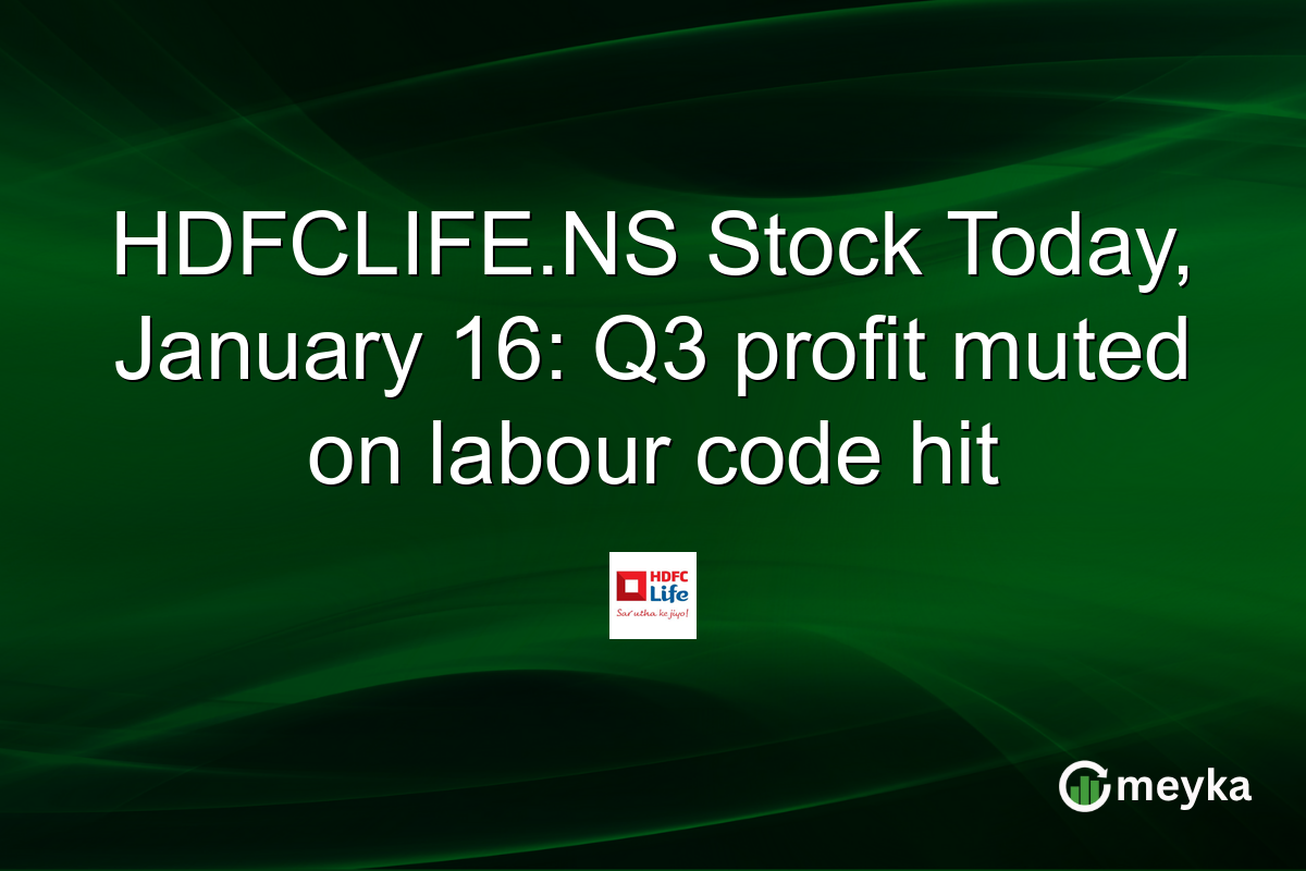 HDFCLIFE.NS Stock Today, January 16: Q3 profit muted on labour code hit