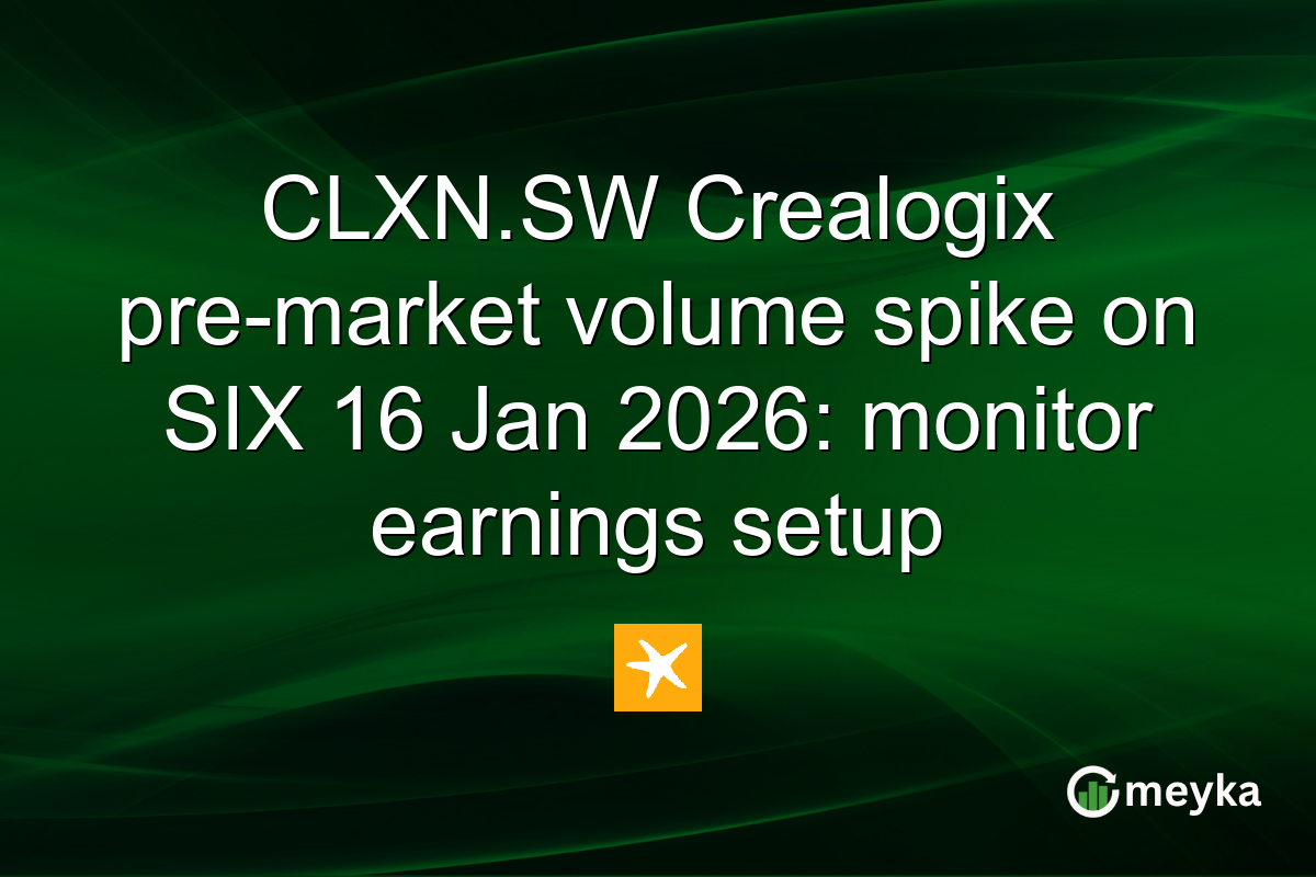 CLXN.SW Crealogix pre-market volume spike on SIX 16 Jan 2026: monitor earnings setup