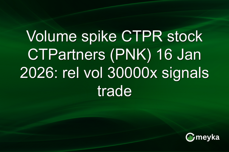 Volume spike CTPR stock CTPartners (PNK) 16 Jan 2026: rel vol 30000x signals trade